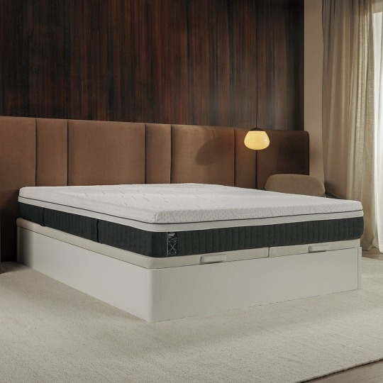 Matelas Emma Deluxe Diamond Cool Hybrid 160x200 hybride ressorts ensachés mousse