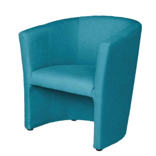 Fauteuil cabriolet bleu ciel Lucy pas cher